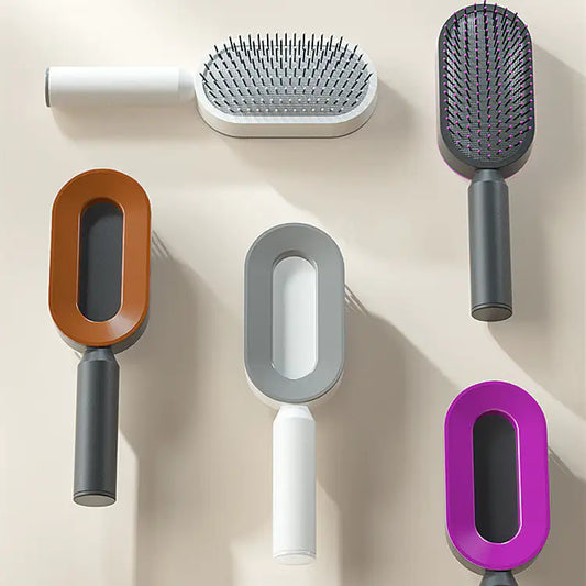 3D Air Cushion Hair Brush – Oval Paddle Detangling Brush for Wet & Dry Hair, Pain-Free Scalp Massage, Anti-Breakage, Non-Slip Handle, All Hair Types – Colour Options & Wall-Mounted Storage Sets