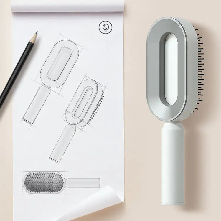 3D Air Cushion Hair Brush – Oval Paddle Detangling Brush for Wet & Dry Hair, Pain-Free Scalp Massage, Anti-Breakage, Non-Slip Handle, All Hair Types – Colour Options & Wall-Mounted Storage Sets