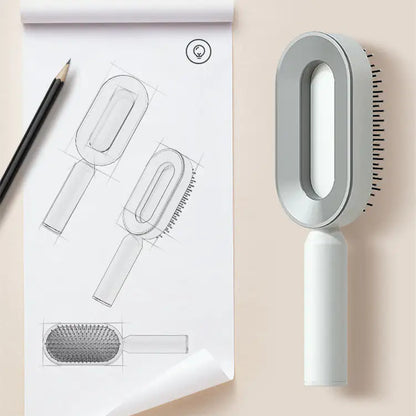 3D Air Cushion Hair Brush – Oval Paddle Detangling Brush for Wet & Dry Hair, Pain-Free Scalp Massage, Anti-Breakage, Non-Slip Handle, All Hair Types – Colour Options & Wall-Mounted Storage Sets