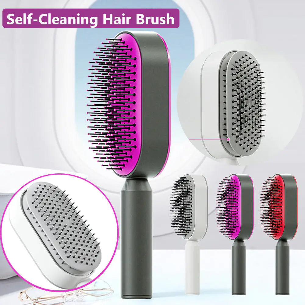 3D Air Cushion Hair Brush – Oval Paddle Detangling Brush for Wet & Dry Hair, Pain-Free Scalp Massage, Anti-Breakage, Non-Slip Handle, All Hair Types – Colour Options & Wall-Mounted Storage Sets