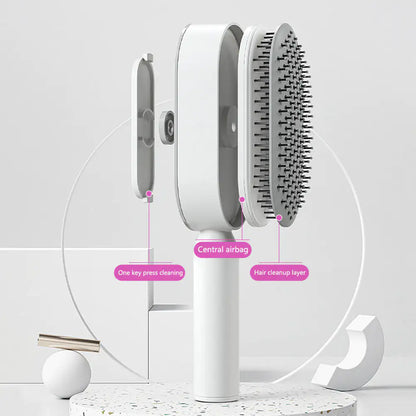 3D Air Cushion Hair Brush – Oval Paddle Detangling Brush for Wet & Dry Hair, Pain-Free Scalp Massage, Anti-Breakage, Non-Slip Handle, All Hair Types – Colour Options & Wall-Mounted Storage Sets