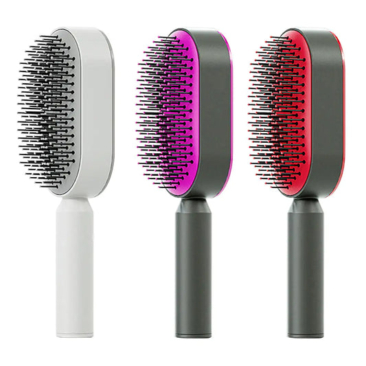 3D Air Cushion Hair Brush – Oval Paddle Detangling Brush for Wet & Dry Hair, Pain-Free Scalp Massage, Anti-Breakage, Non-Slip Handle, All Hair Types – Colour Options & Wall-Mounted Storage Sets